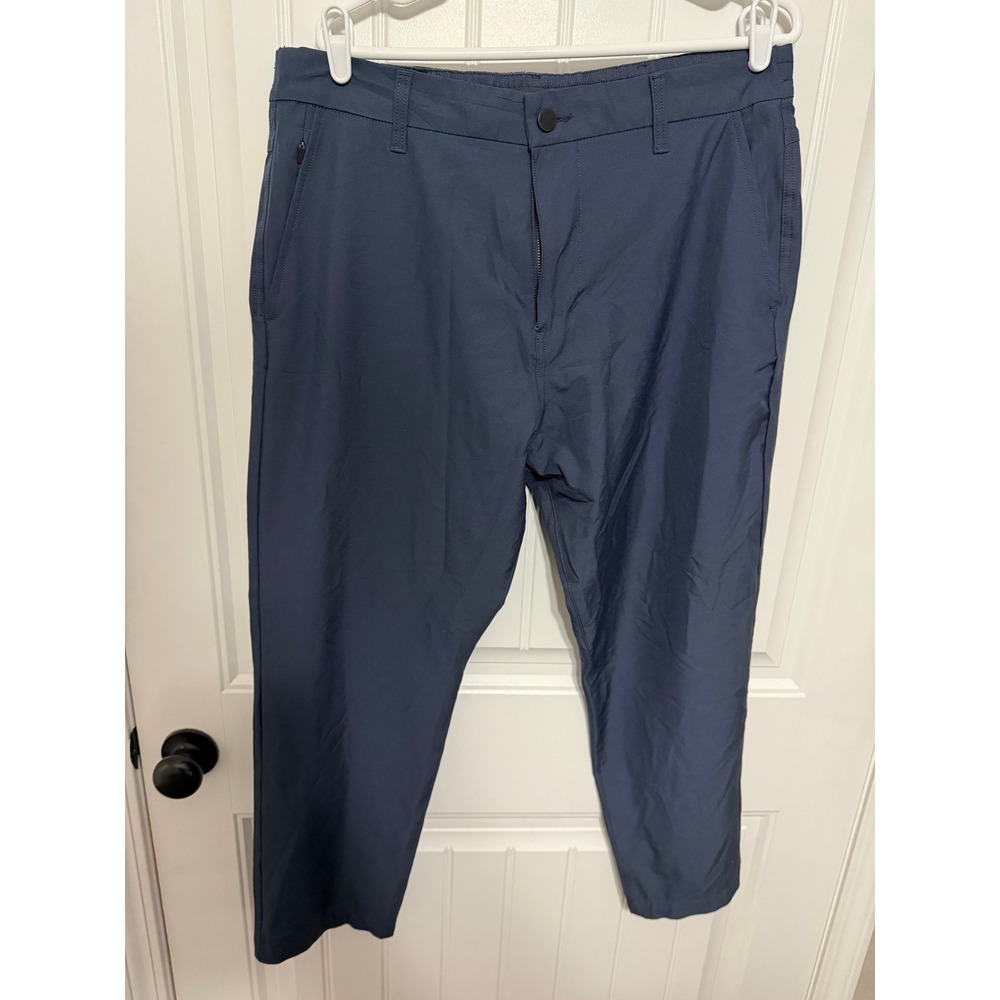 Marc New York Pants Mens 36/29 Performance Tapered Navy Blue Stretch EUC